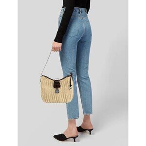 Brighton Straw Leather-Trimmed Bag